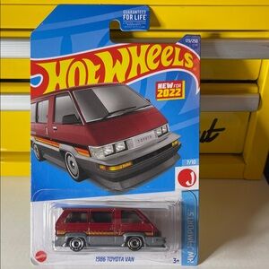 Red 1986 Toyota Van